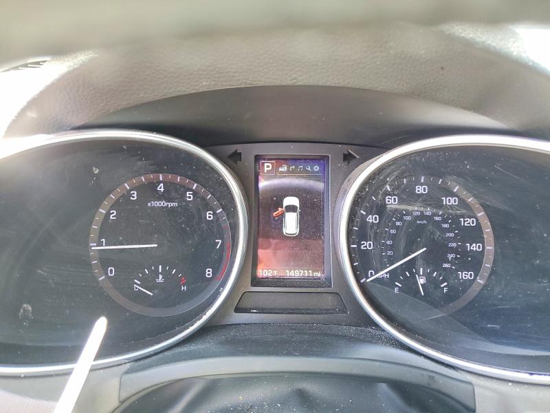 2017 Hyundai Santa fe VIN 5XYZW4LA7HG447688 COPART salvage auction — FRONT END, Ca - Salvage Certificate, sold $2,900 on 2026-07-08 (photo 9)