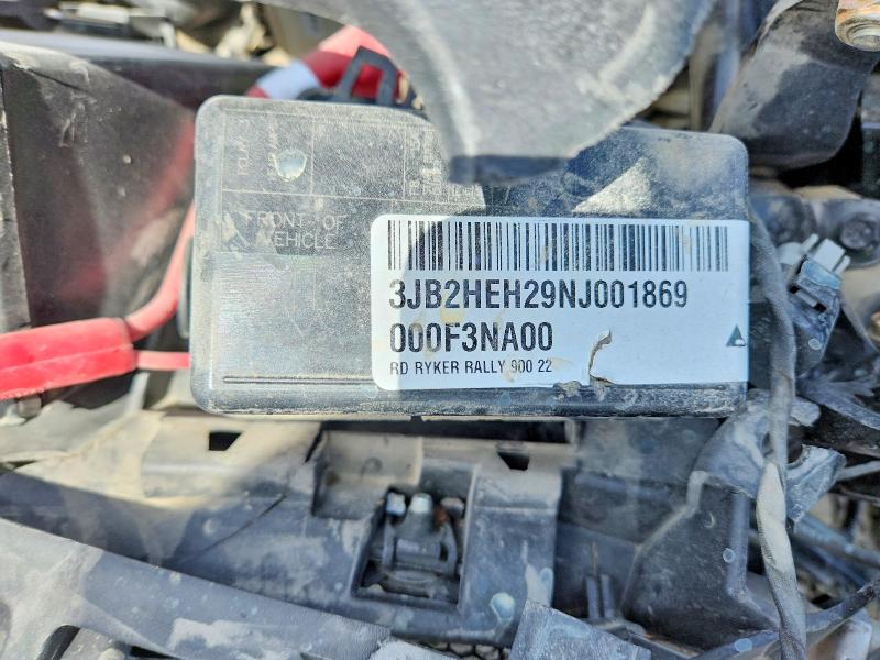 2022 Can-am/ brp Ryker VIN 3JB2HEH29NJ001869 COPART salvage auction — FRONT END, Wa - Bill Of Sale, sold $1,400 on 2026-07-09 (photo 9)