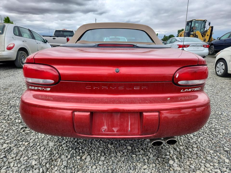 1999 Chrysler Sebring VIN 3C3EL55H8XT505410 COPART salvage auction — NORMAL WEAR, Or - Certificate Of Title, sold $1,400 on 2026-07-07 (photo 6)