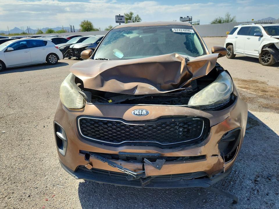 2019 Kia Sportage VIN KNDPM3AC0K7514342 COPART salvage auction — FRONT END, Az - Cert Of Title - Salvage, sold $2,200 on 2026-07-31 (photo 5)