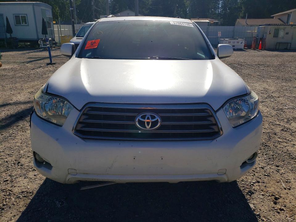 2010 Toyota Highlander VIN 5TDEK3EH5AS002485 COPART salvage auction — FRONT END, Wa - Veh Cert Of Ownership-Salvage, sold $1,350 on 2026-07-19 (photo 5)