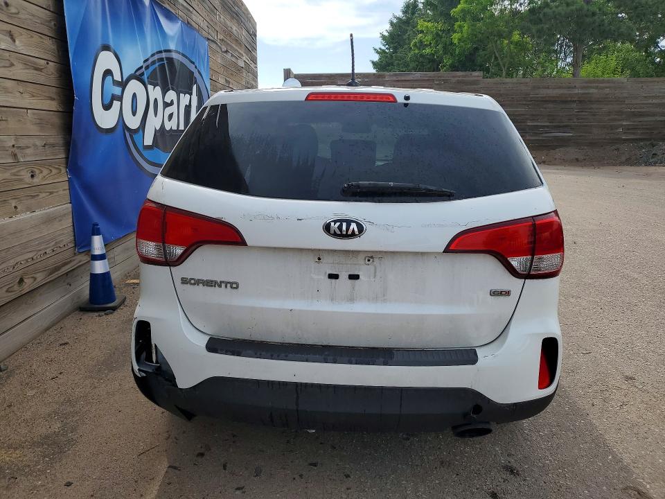 2015 Kia Sorento VIN 5XYKT3A63FG579296 COPART salvage auction — FRONT END, Wv - Certificate Of Title, sold $450 on 2026-07-07 (photo 6)