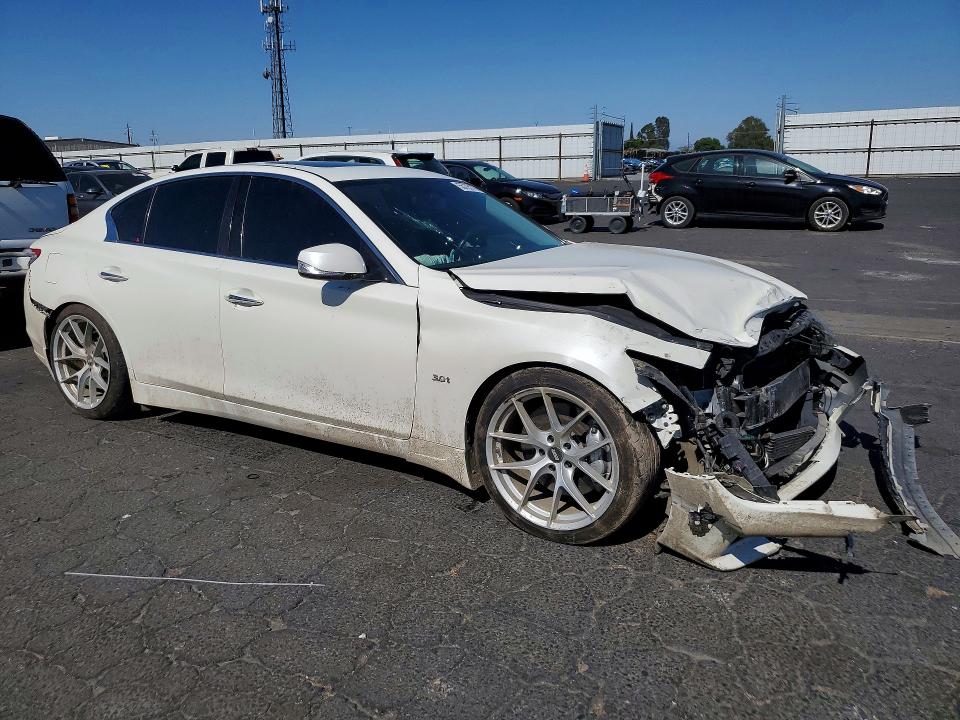 2017 Infiniti Q50 VIN JN1EV7AR3HM836888 COPART salvage auction — FRONT END, Ca - Salvage Certificate, sold $1,750 on 2026-07-20 (photo 4)
