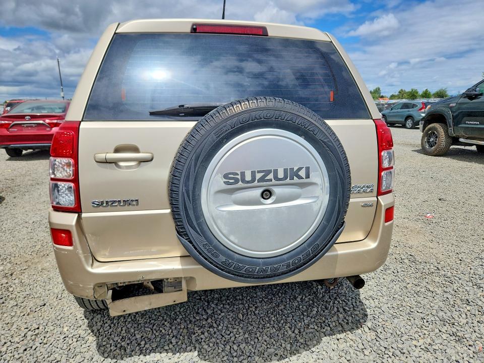 2006 Suzuki Grand vitara VIN JS3TD941564101319 COPART salvage auction — REAR END, Or - Salvage Title Certificate, sold $1,750 on 2026-07-07 (photo 6)