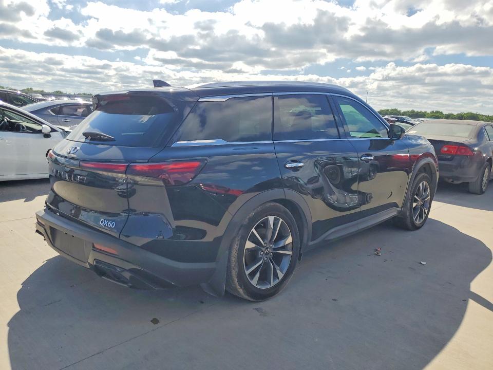 2025 Infiniti Qx60 VIN 5N1AL1FRXSC344858 COPART salvage auction — FRONT END, Tx - Salvage Vehicle Title, sold $3,550 on 2026-07-27 (photo 3)