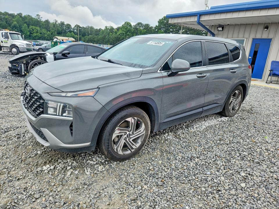 2021 Hyundai Santa fe VIN 5NMS14AJ1MH326965 COPART salvage auction — REAR END, Ga - Certificate Of Title, sold $5,600 on 2026-07-09 (photo 1)