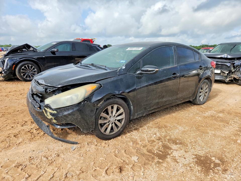 2014 Kia Forte VIN KNAFX4A64E5171129 COPART salvage auction — FRONT END, Tx - Salvage Vehicle Title, sold $900 on 2026-07-02 (photo 1)