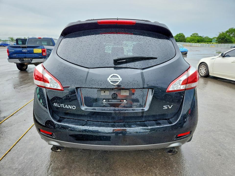 2012 Nissan Murano VIN JN8AZ1MU8CW100382 COPART salvage auction — ENGINE BURN, Tn - Salvage Certificate, sold $150 on 2026-07-13 (photo 6)