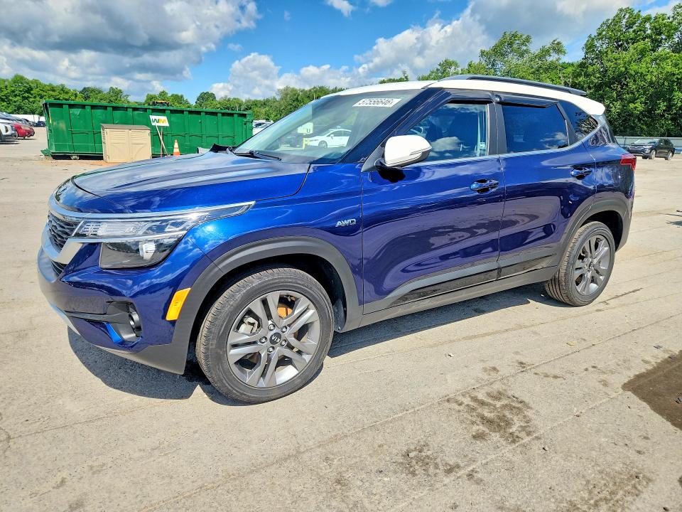 2021 Kia Seltos VIN KNDEUCAA2M7224497 COPART salvage auction — FRONT END, Pa - Certificate Of Salvage, sold $3,000 on 2026-07-23 (photo 1)