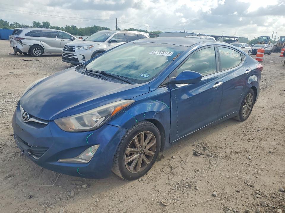 2015 Hyundai Elantra VIN KMHDH4AE2FU311440 COPART salvage auction — SIDE, TX - SALVAGE VEHICLE TITLE, sold $1,500 on 2026-07-27 (photo 1)