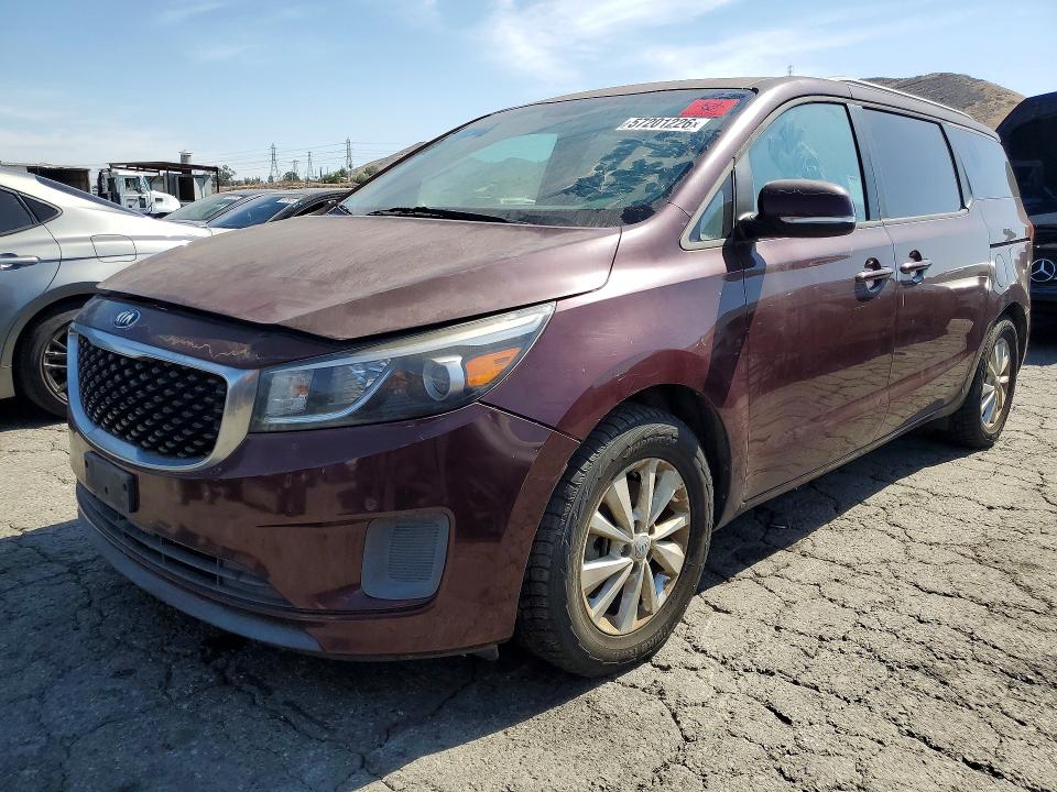 2017 Kia SEDONA VIN KNDMB5C18H6266288 COPART salvage auction — MINOR DENT/SCRATCHES, CA - DIS/DLR/EXP ONLY CLEAN TITLE, sold $1,650 on 2026-07-20 (photo 1)