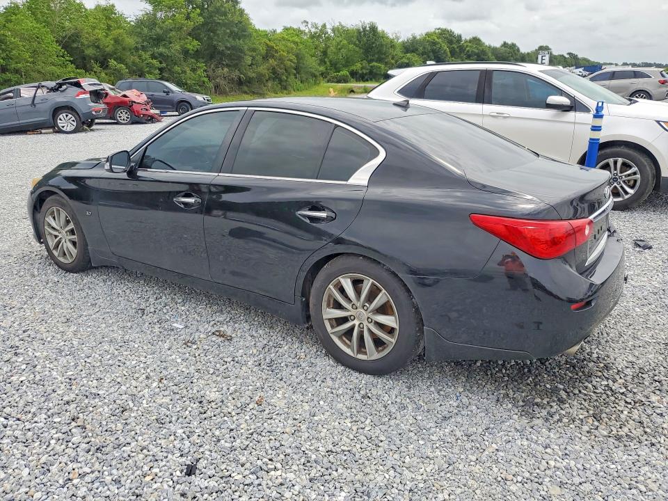 2014 Infiniti Q50 VIN JN1BV7AP7EM689679 COPART salvage auction — FRONT END, TX - SALVAGE VEHICLE TITLE, sold $1,050 on 2026-08-03 (photo 2)