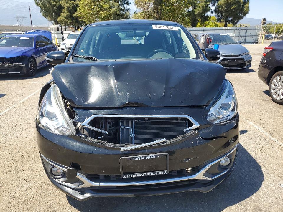 2017 Mitsubishi Mirage VIN ML32A5HJ0HH012228 COPART salvage auction — FRONT END, Ca - Salvage Certificate, sold $1,150 on 2026-07-30 (photo 5)