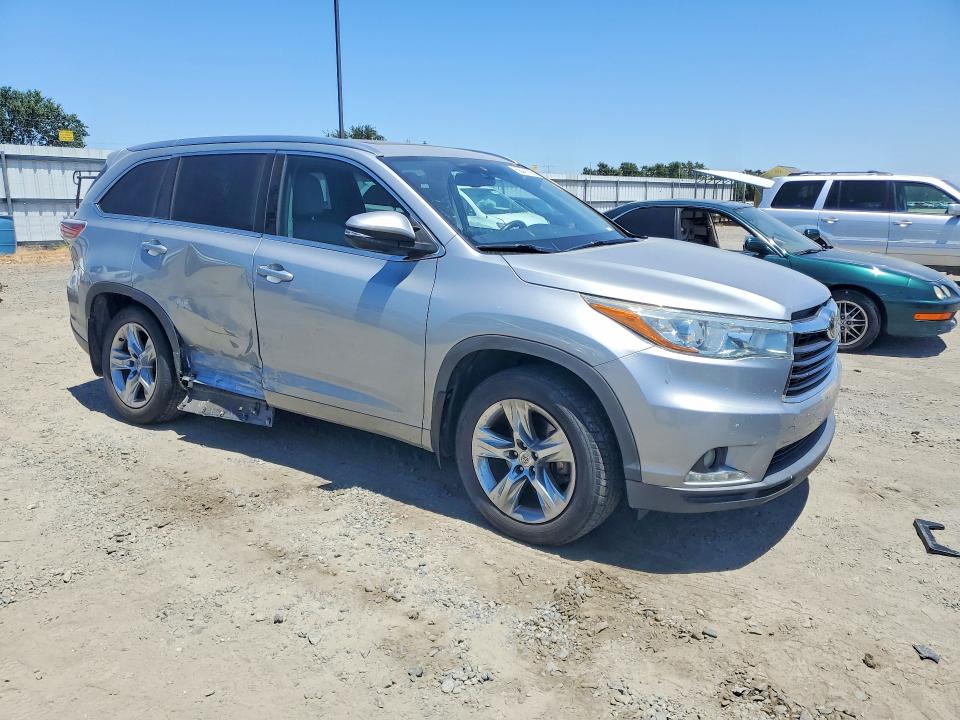 2015 Toyota VIN 5TDDKRFH7FS073790 COPART salvage auction — SIDE, Ca - Salvage Certificate, sold $7,400 on 2026-07-07 (photo 4)