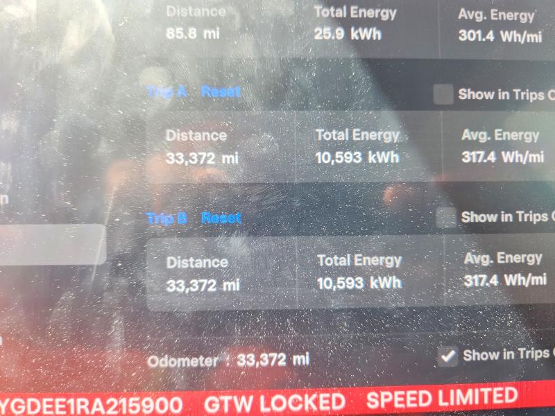 2024 Tesla Model y VIN 7SAYGDEE1RA215900 COPART salvage auction — FRONT END, Fl - Cert Of Title Slvg Rebuildable, sold $11,400 on 2026-07-17 (photo 9)