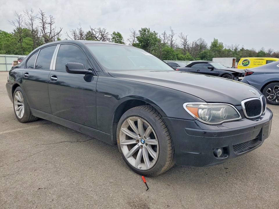 2007 BMW 7 series VIN WBAHL83587DT08579 COPART salvage auction — REAR END, NY - MV-907A SALVAGE CERTIFICATE, sold $375 on 2026-07-20 (photo 4)
