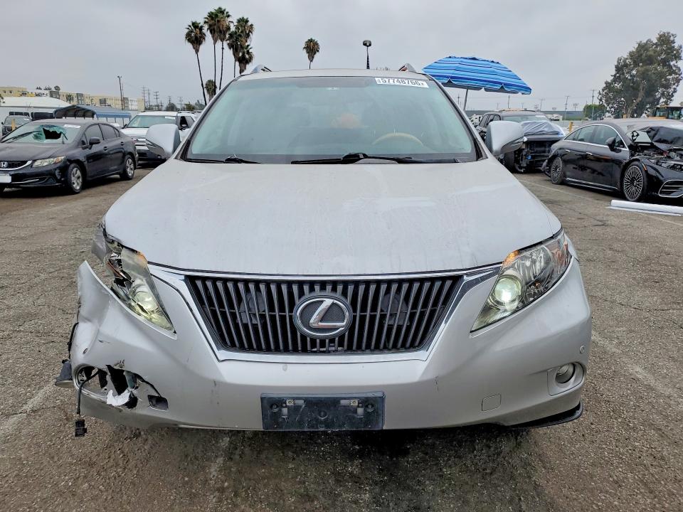 2012 Lexus Rx VIN 2T2BK1BA7CC143323 COPART salvage auction — FRONT END, Ca - Salvage Certificate, sold $4,350 on 2026-07-09 (photo 5)