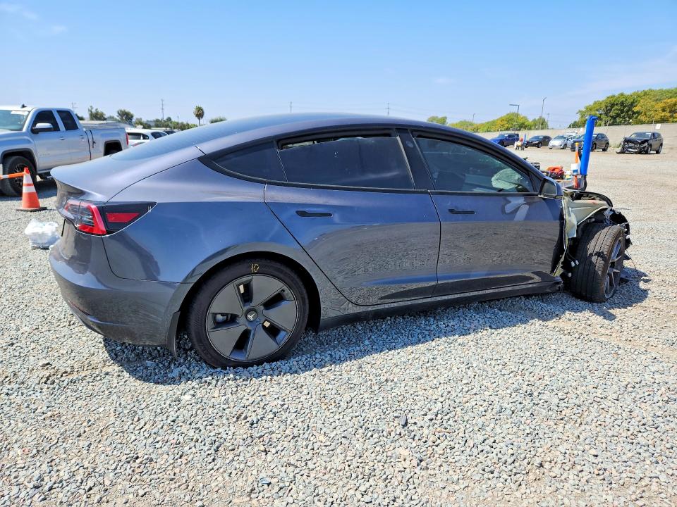 2023 Tesla Model 3 VIN 5YJ3E1EA9PF593956 COPART salvage auction — FRONT END, Ca - Salvage Certificate, sold $5,900 on 2026-07-24 (photo 3)