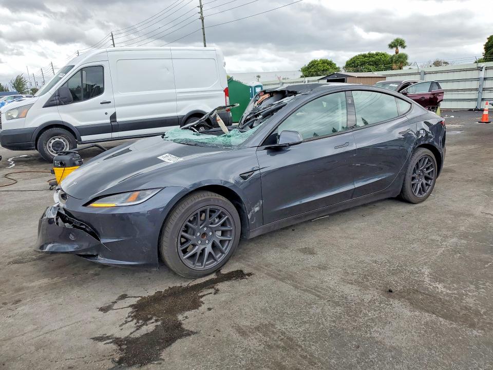 2025 Tesla Model 3 VIN 5YJ3E1EA2SF035987 COPART salvage auction — FRONT END, Fl - Certificate Of Destruction, sold $6,200 on 2026-07-20 (photo 1)