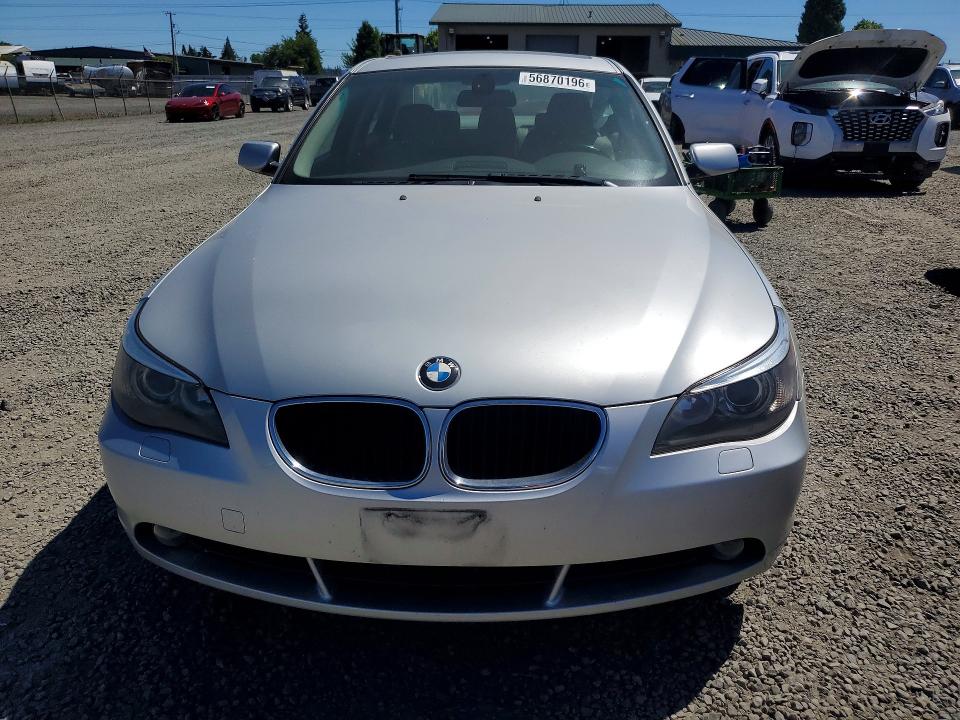 2006 BMW 5er VIN WBANE53596CK81070 COPART salvage auction — SIDE, Or - Salvage Title Certificate, sold $425 on 2026-07-28 (photo 5)