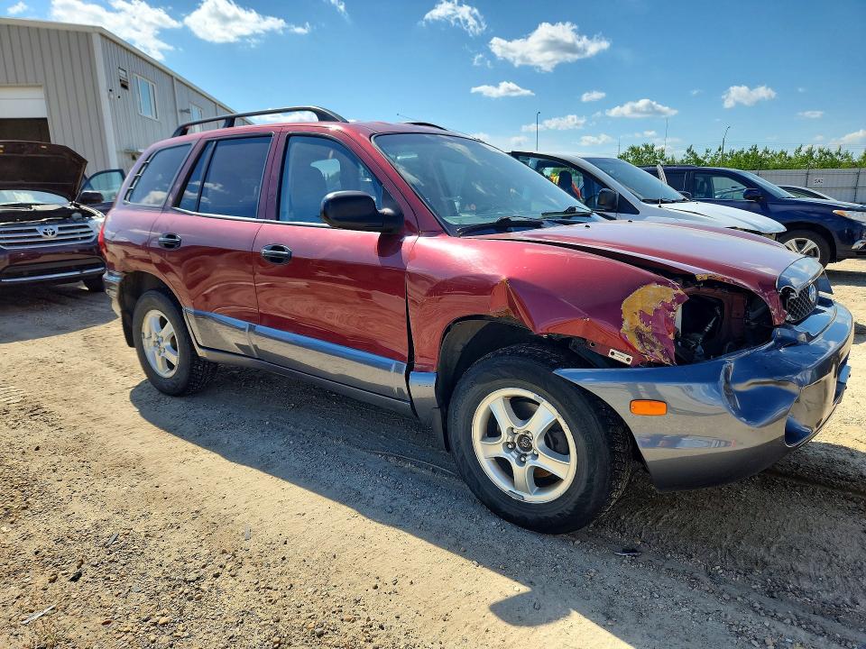 2003 Hyundai Santa fe VIN KM8SB73D83U511586 COPART salvage auction — FRONT END, AB - BOS - SALVAGE, sold $375 on 2026-07-09 (photo 4)