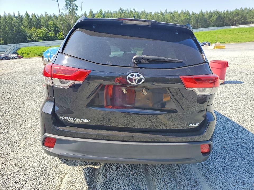 2019 Toyota Highlander VIN 5TDKZRFH7KS315569 COPART salvage auction — FRONT END, Nc - Salvage Certificate Of Title, sold $225 on 2026-07-30 (photo 6)