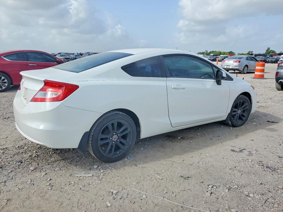 2012 Honda Civic VIN 2HGFG3B57CH566075 COPART salvage auction — WATER/FLOOD, Tx - Salvage Title-Flood Damage, sold $425 on 2026-07-09 (photo 3)