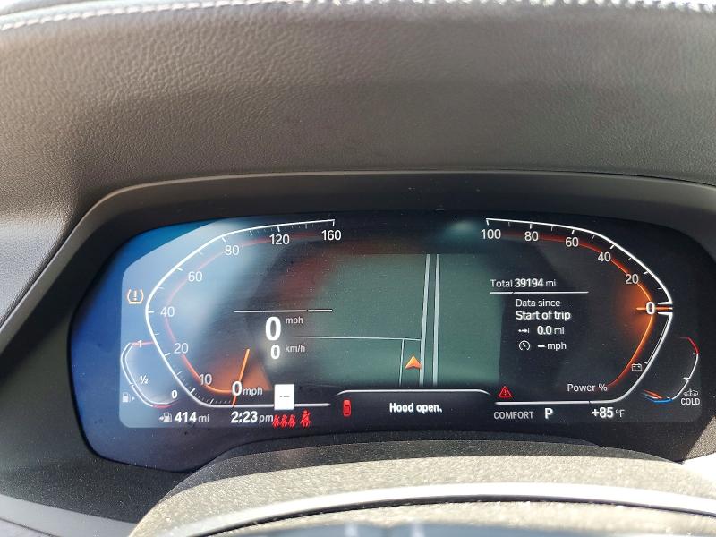 2022 BMW VIN 5UXCR6C09N9N26212 COPART salvage auction — SIDE, Md - Cert Of Salvage < 75% Damage, sold $125 on 2026-07-28 (photo 9)