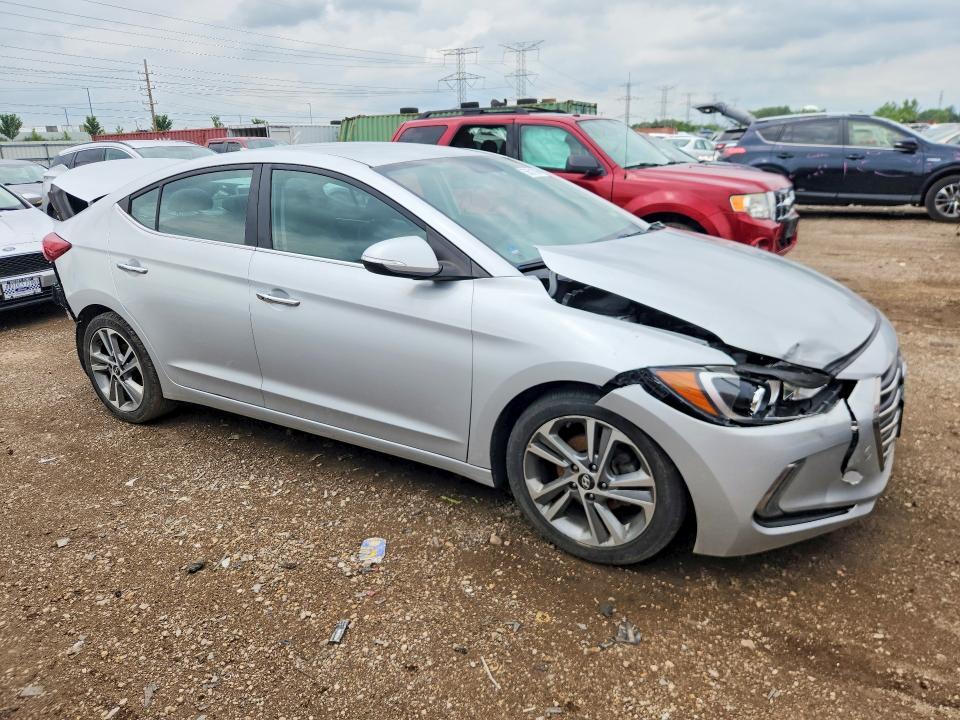 2017 Hyundai Elantra VIN KMHD84LFXHU260133 COPART salvage auction — REAR END, Wv - Salvage Certificate, sold $925 on 2026-07-28 (photo 4)