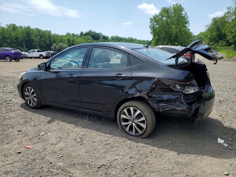2017 Hyundai Accent VIN KMHCT4AE8HU372255 COPART salvage auction — REAR END, Ny - Mv-907A Salvage Certificate, sold $1,700 on 2026-07-14 (photo 2)