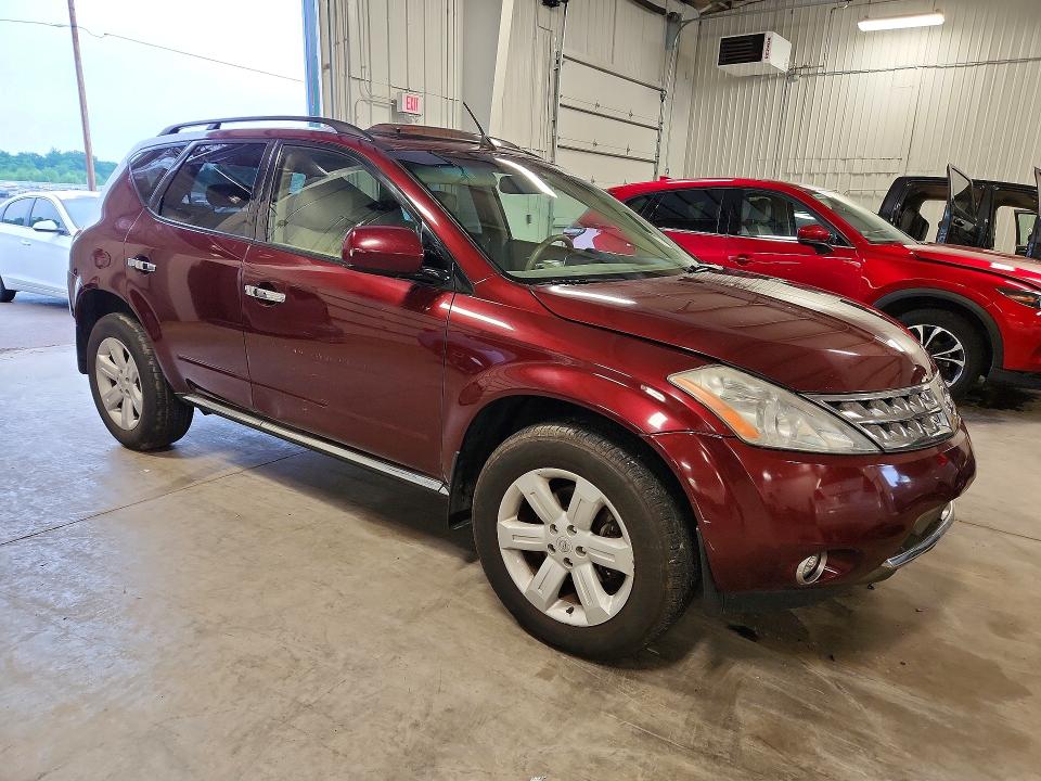 2006 Nissan Murano VIN JN8AZ08W96W544414 COPART salvage auction — FRONT END, Sc - Cert Of Title-Salvage, sold $500 on 2026-07-30 (photo 4)