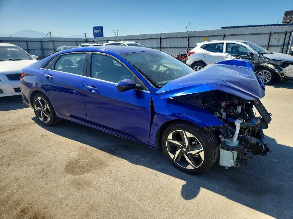2023 Hyundai Elantra VIN KMHLP4AG6PU400879 COPART salvage auction — FRONT END, Ca - Salvage Certificate, sold $1,350 on 2026-07-31 (photo 4)