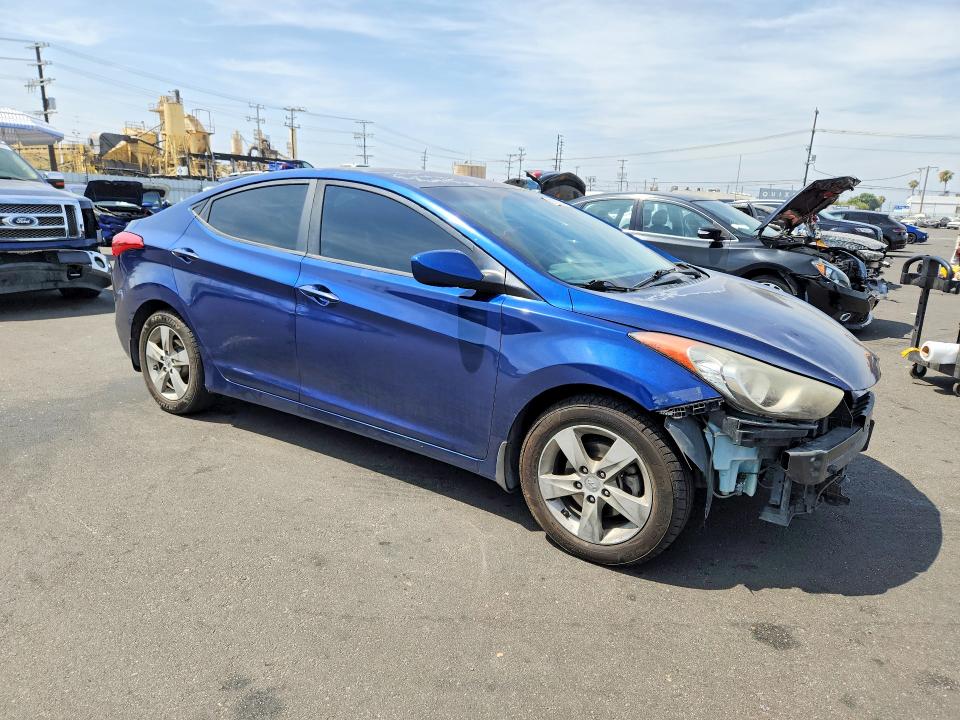 2013 Hyundai Elantra VIN KMHDH4AE7DU836216 COPART salvage auction — FRONT END, Ca - Salvage Certificate, sold $1,300 on 2026-07-06 (photo 4)