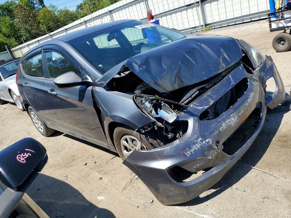 2013 Hyundai Accent VIN KMHCT5AE6DU094648 COPART salvage auction — FRONT END, Ga - Cert Of Title-Salvage, sold $225 on 2026-07-09 (photo 4)