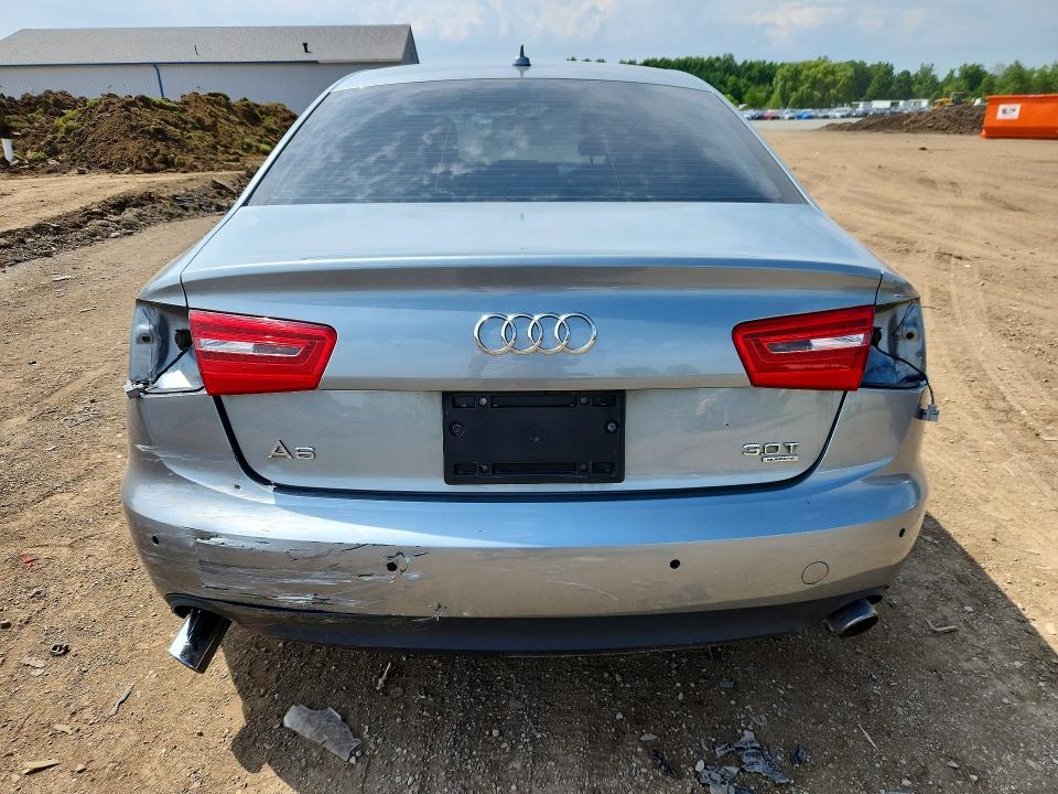 2012 Audi A6 VIN WAUBGAFC9CN028069 COPART salvage auction — REAR END, Oh - Cert Of Title-Salvage, sold $1,650 on 2026-07-02 (photo 6)