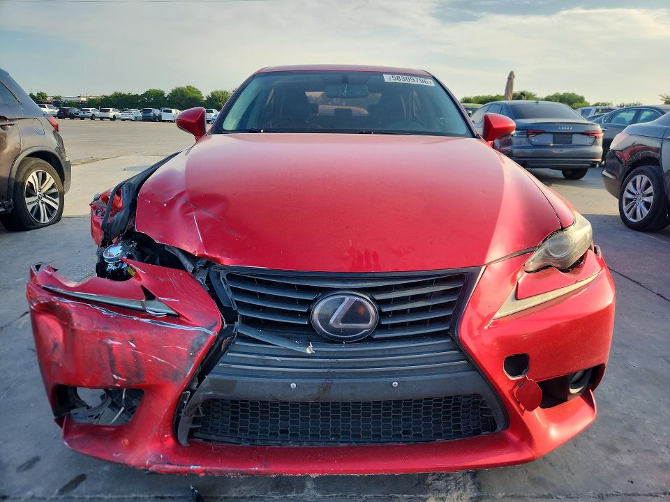 2014 Lexus Is VIN JTHBF1D24E5034833 COPART salvage auction — FRONT END, TX - SALVAGE VEHICLE TITLE (P), sold $3,500 on 2026-07-20 (photo 5)