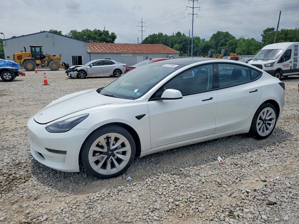 2023 Tesla Model 3 VIN 5YJ3E1EA0PF671640 COPART salvage auction — REAR END, Oh - Cert Of Title-Salvage, sold $7,500 on 2026-07-24 (photo 1)