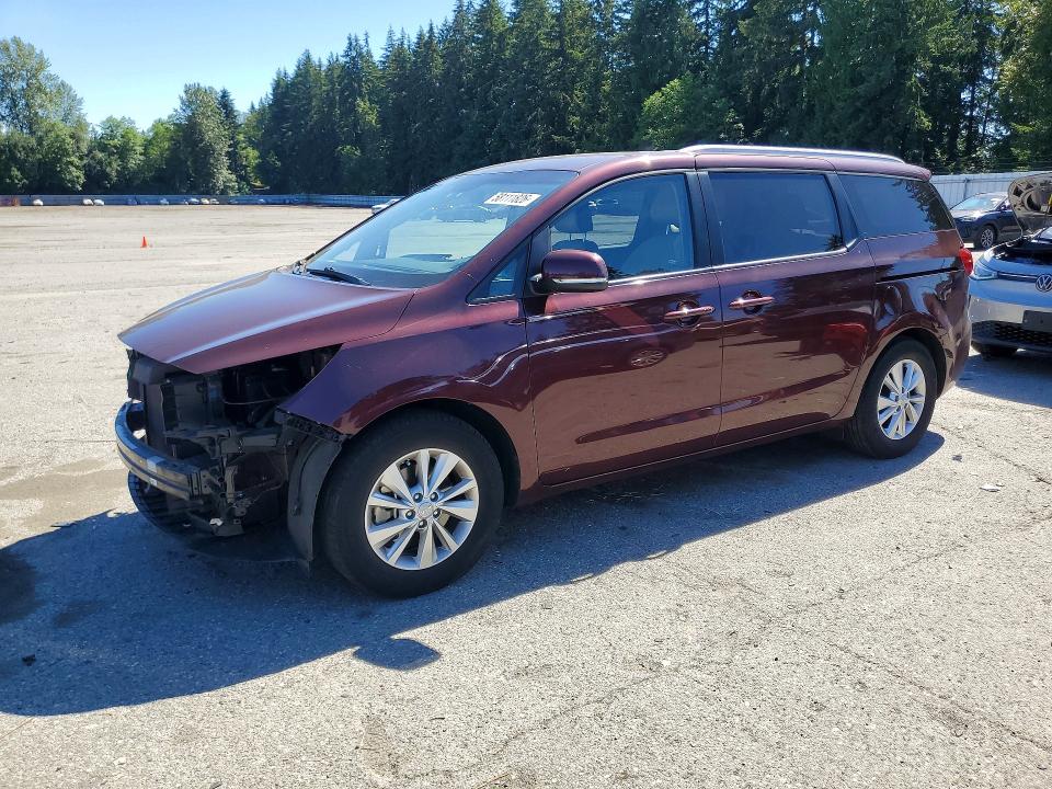 2016 Kia SEDONA VIN KNDMB5C18G6210026 COPART salvage auction — FRONT END, Wa - Bill Of Sale, sold $2,850 on 2026-07-13 (photo 1)