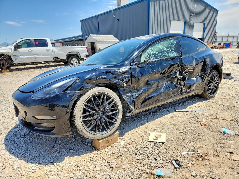 2022 Tesla Model 3 VIN 5YJ3E1EB4NF192305 COPART salvage auction — SIDE, UT - SALVAGE CERTIFICATE, sold $1,650 on 2026-09-04 (photo 1)