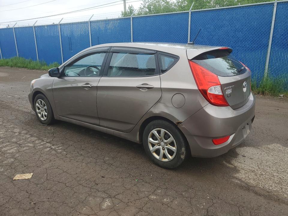 2012 Hyundai Accent VIN KMHCT5AE2CU032193 COPART salvage auction — REAR END, Ns - Cert Of Registration, sold $800 on 2026-07-16 (photo 2)