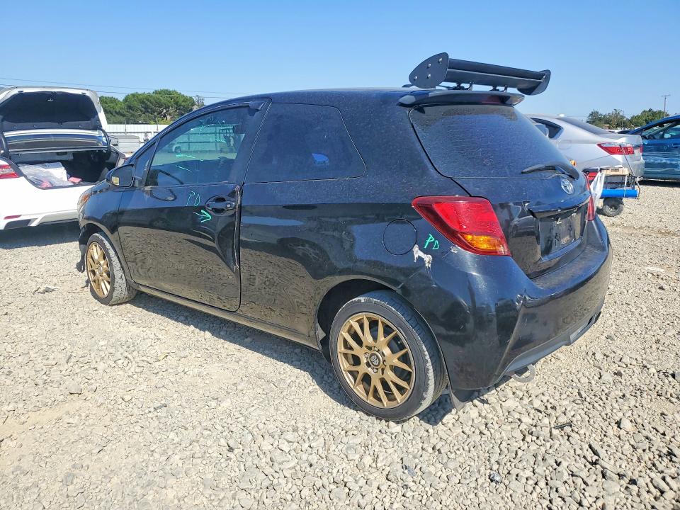 2015 Toyota Yaris VIN VNKJTUD3XFA022735 COPART salvage auction — FRONT END, Ca - Salvage Certificate, sold $80 on 2026-07-28 (photo 2)
