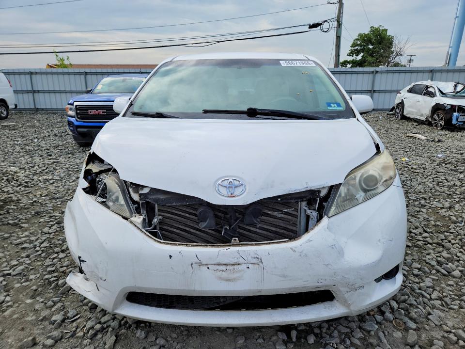 2011 Toyota Sienna VIN 5TDKK3DC2BS170952 COPART salvage auction — FRONT END, Nj - Cert Of Title-Salvage, sold $1,850 on 2026-07-08 (photo 5)