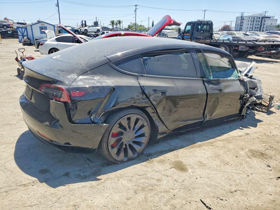 2023 Tesla Model 3 VIN 5YJ3E1EC0PF676628 COPART salvage auction — ALL OVER, Ca - Salvage Certificate, sold $3,050 on 2026-07-06 (photo 3)