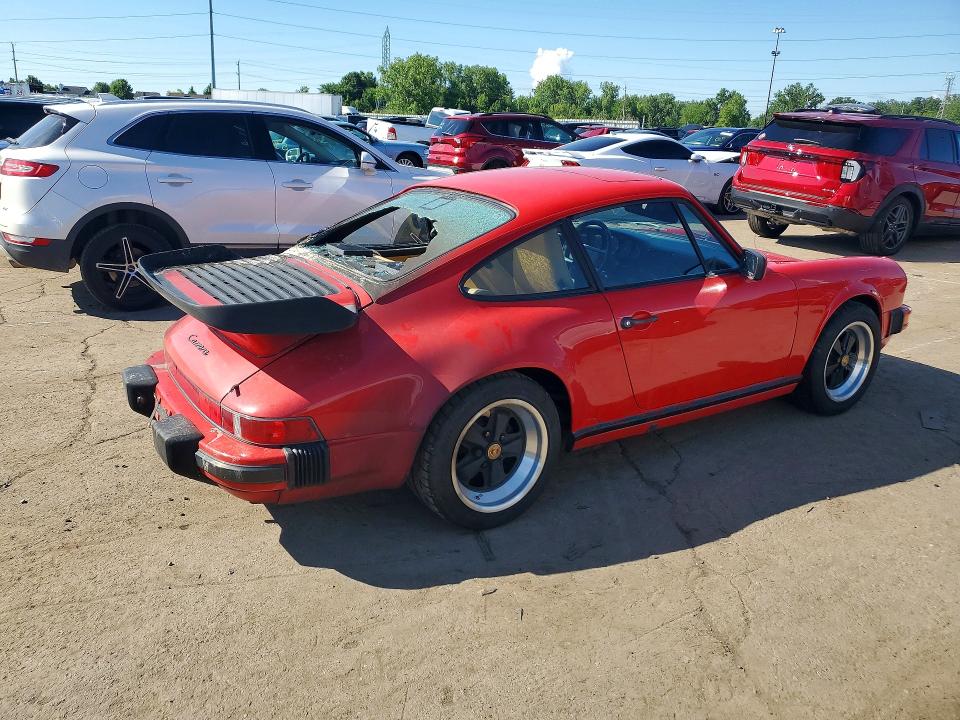 1988 Porsche 911 VIN WP0AB0914JS120691 COPART salvage auction — ENGINE BURN, Mi - Certificate Of Title, sold $37,750 on 2026-07-07 (photo 3)
