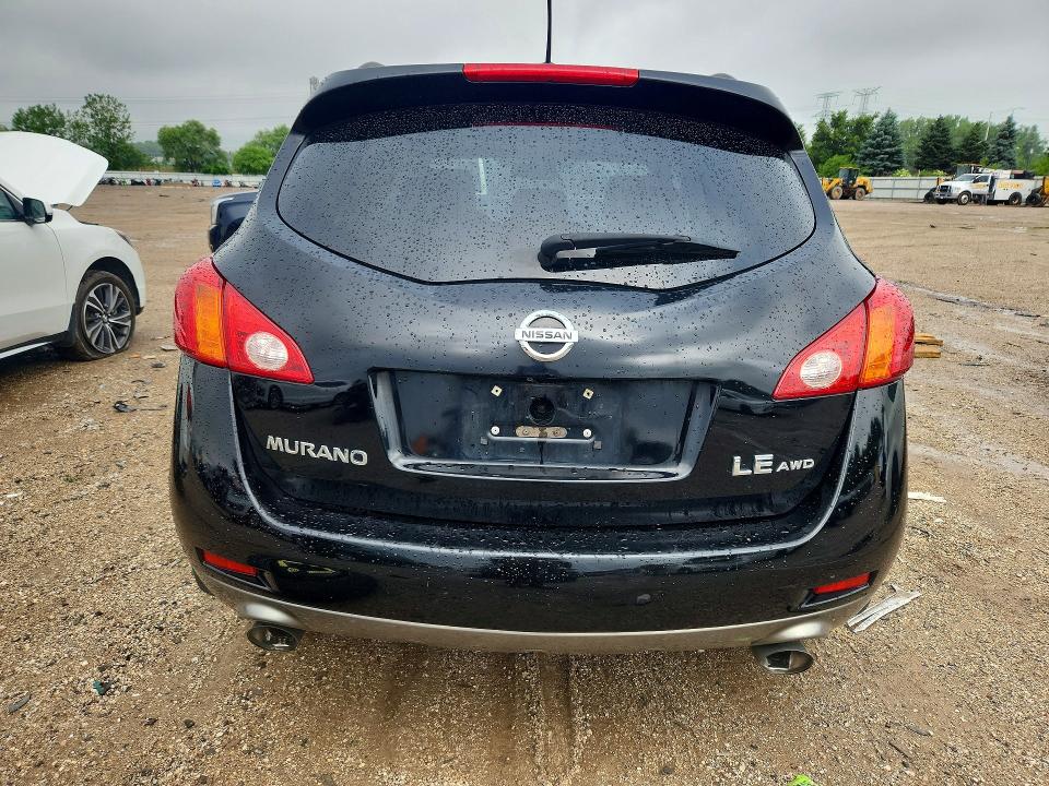 2009 Nissan Murano VIN JN8AZ18WX9W152746 COPART salvage auction — SIDE, IL - SALVAGE CERTIFICATE, sold $350 on 2026-07-16 (photo 6)