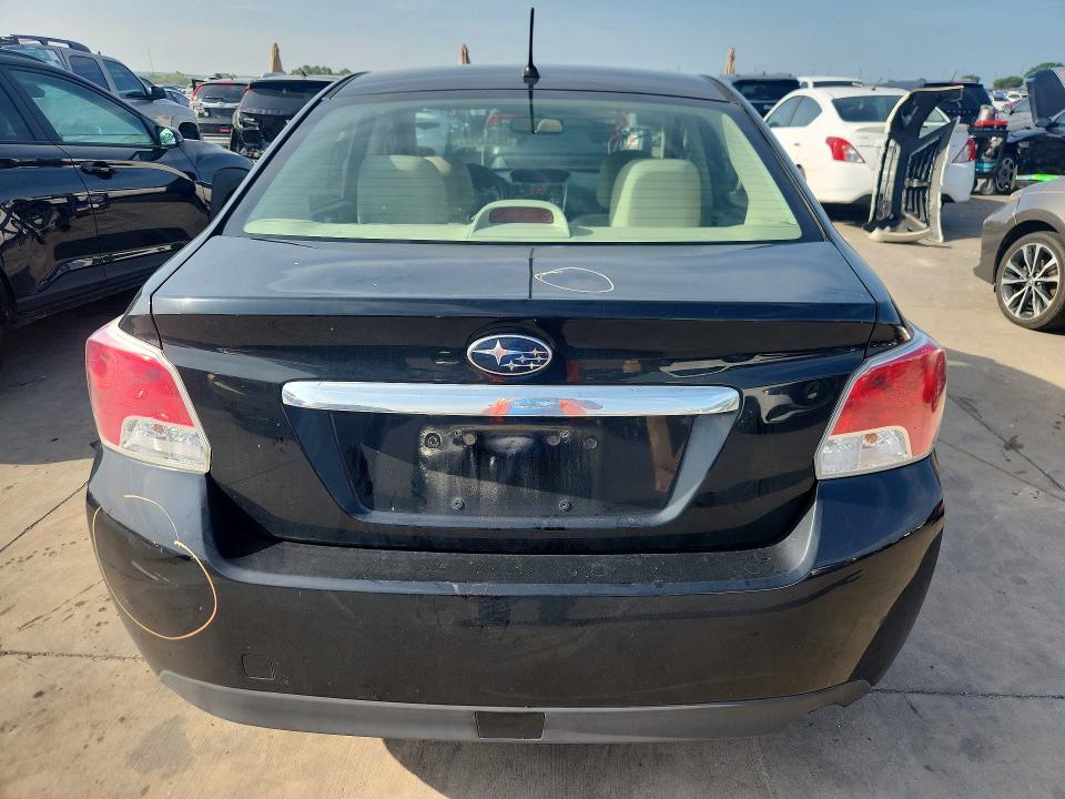 2012 Subaru Impreza VIN JF1GJAG65CH018694 COPART salvage auction — FRONT END, TX - SALVAGE VEHICLE TITLE (P), sold $625 on 2026-07-09 (photo 6)