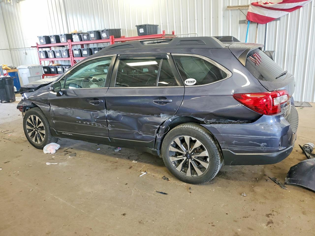 2017 Subaru Outback VIN 4S4BSANC1H3383741 COPART salvage auction — Front End, MN - CERT OF TITLE-SALVAGE, sold $625 on 2026-07-09 (photo 2)