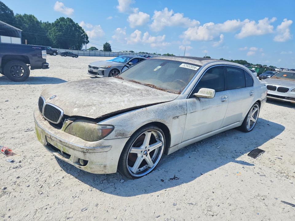 2007 BMW 7 series VIN WBAHN83517DT74546 COPART salvage auction — MINOR DENT/SCRATCHES, GA - CERTIFICATE OF TITLE (P), sold $500 on 2026-07-20 (photo 1)