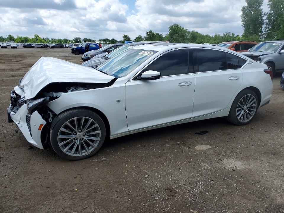 2025 Cadillac Ct5 VIN 1G6DS5RK0S0107729 COPART salvage auction — FRONT END, ON - PERMIT SALVAGE, sold $7,500 on 2026-07-28 (photo 1)