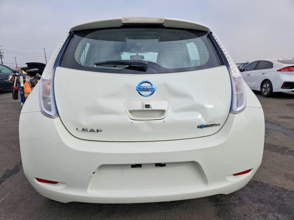 2012 Nissan Leaf VIN JN1AZ0CP1CT023831 COPART salvage auction — REAR END, Ca - Salvage Certificate, sold $425 on 2026-07-08 (photo 6)